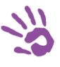 Purple Handprint